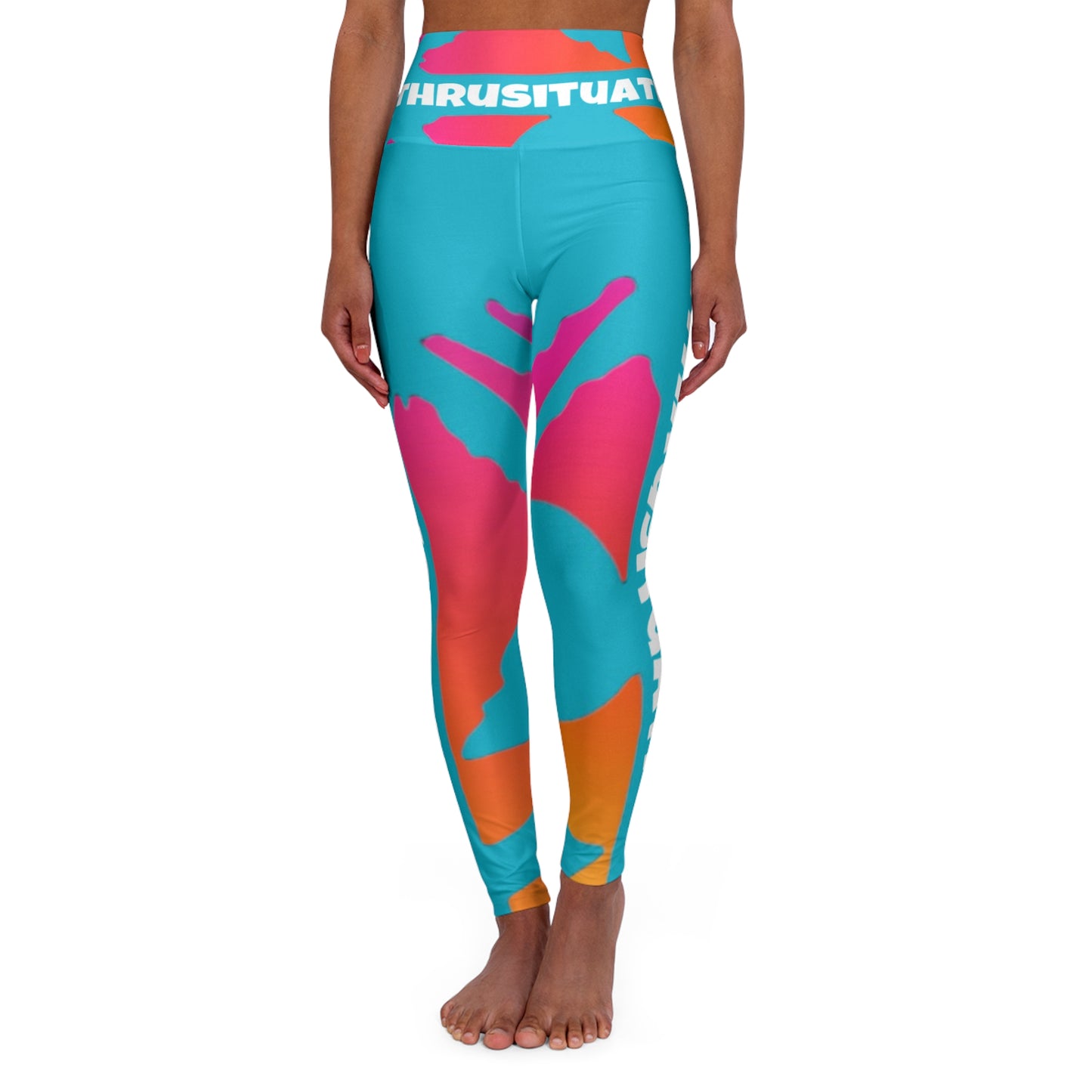 Vibrant High Waisted Yoga Leggings, Fitness Leggings, Activewear, Athleisure, Workout Gear, Colorful Leggings, Yoga Pants