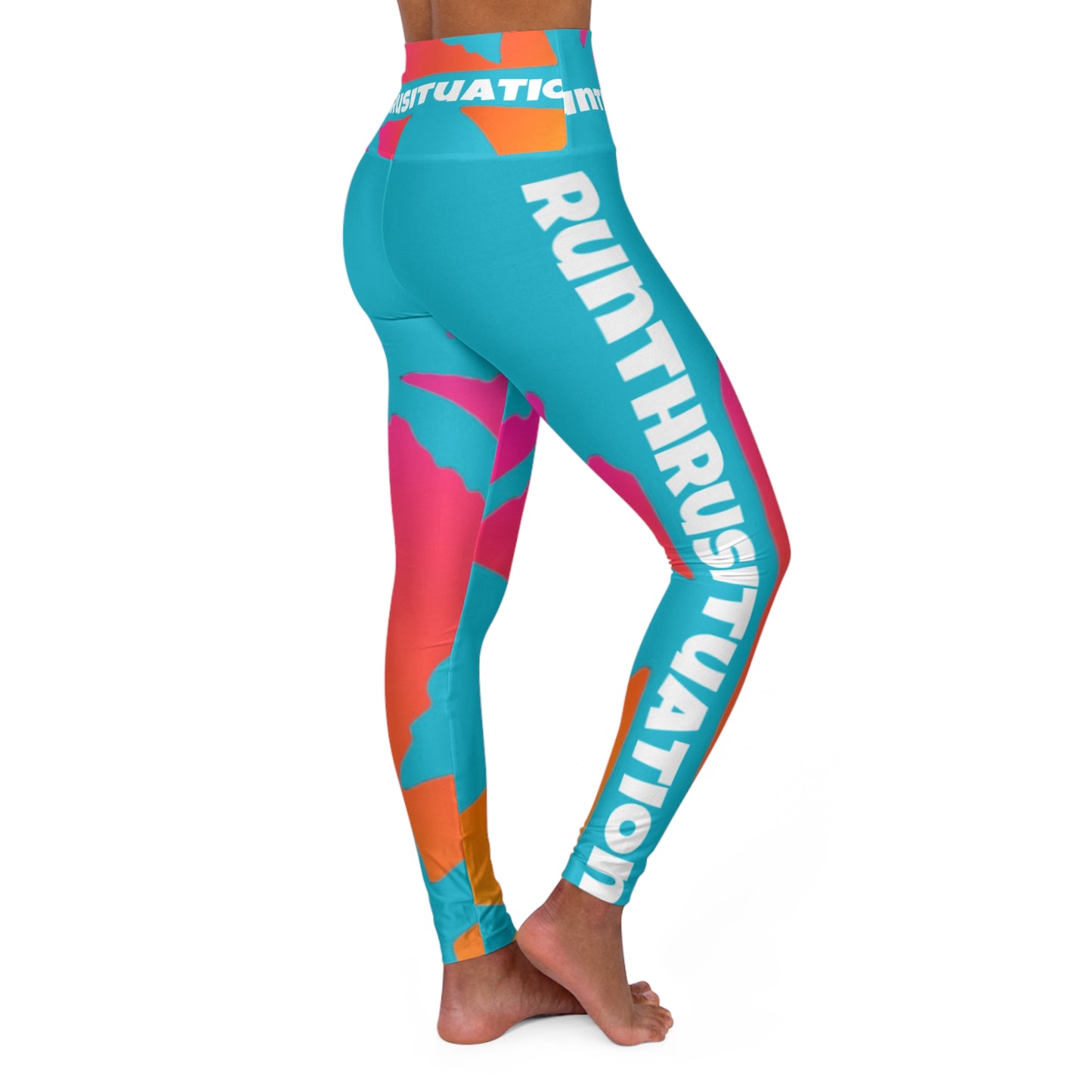 Vibrant High Waisted Yoga Leggings, Fitness Leggings, Activewear, Athleisure, Workout Gear, Colorful Leggings, Yoga Pants