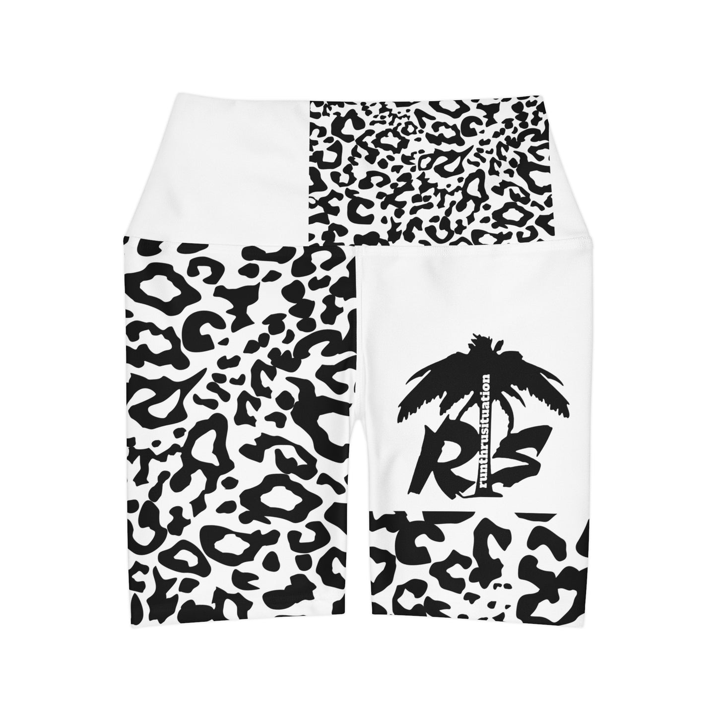 High Waisted Yoga Shorts (AOP)