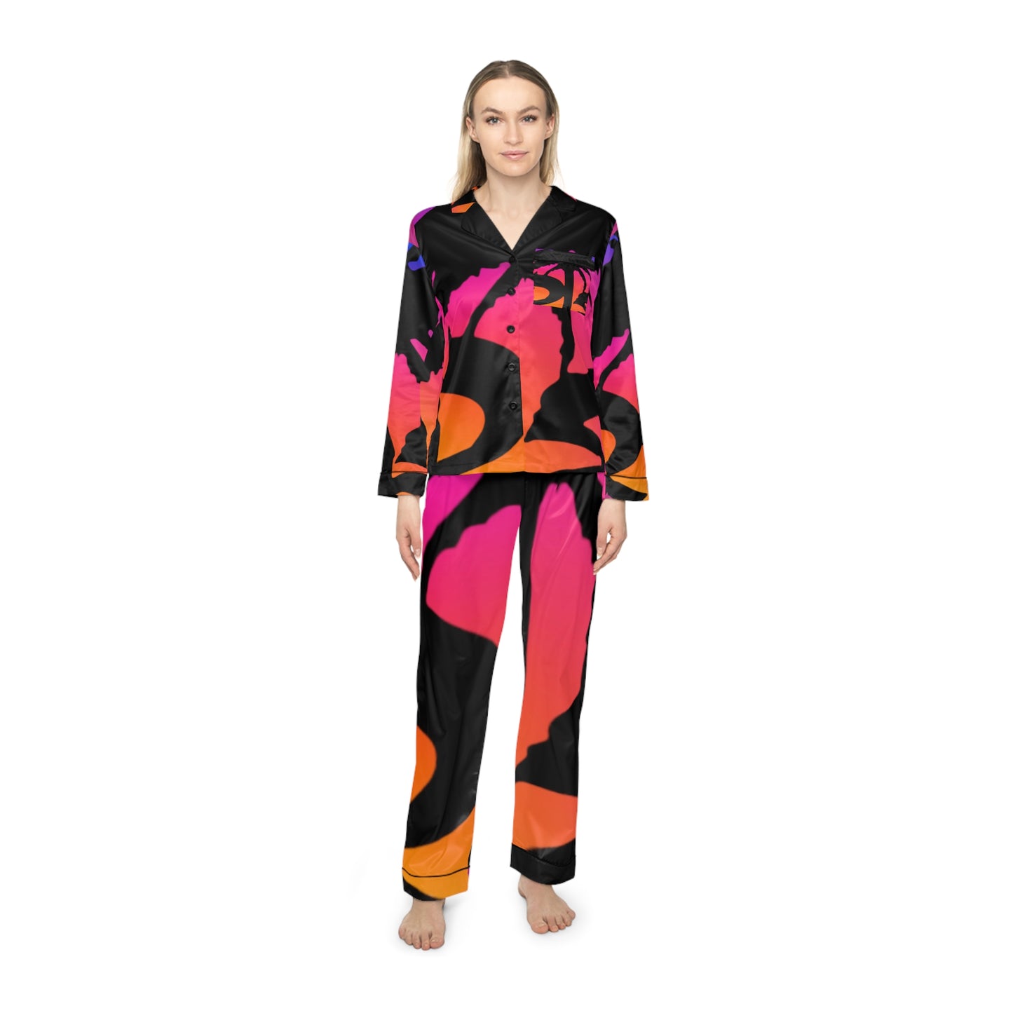 Women's Satin Pajamas (AOP)