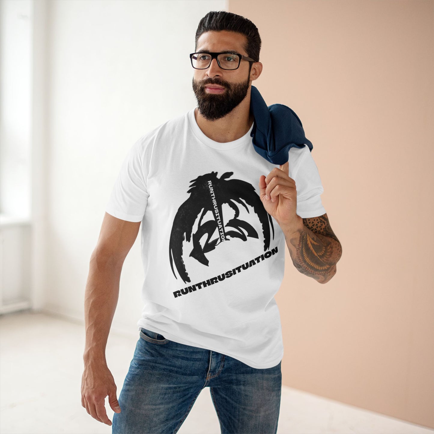 Runthrusituation Graphic Tee, Casual T-Shirt, Streetwear Apparel, Unique Gift, Everyday Wear