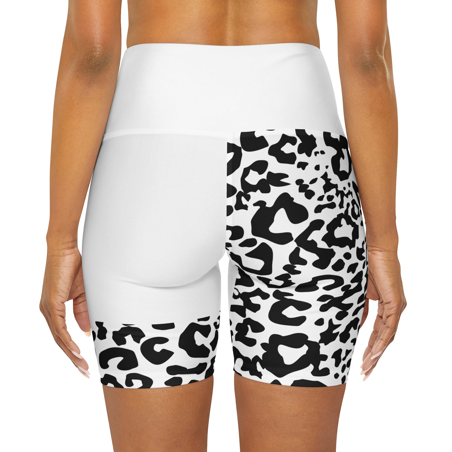 High Waisted Yoga Shorts (AOP)