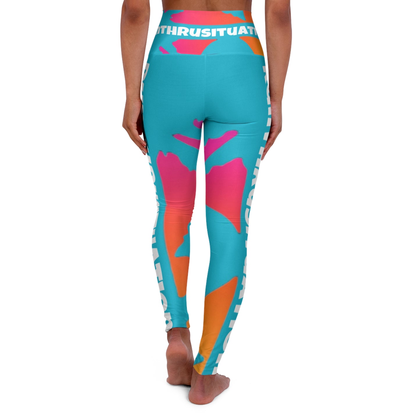 Vibrant High Waisted Yoga Leggings, Fitness Leggings, Activewear, Athleisure, Workout Gear, Colorful Leggings, Yoga Pants