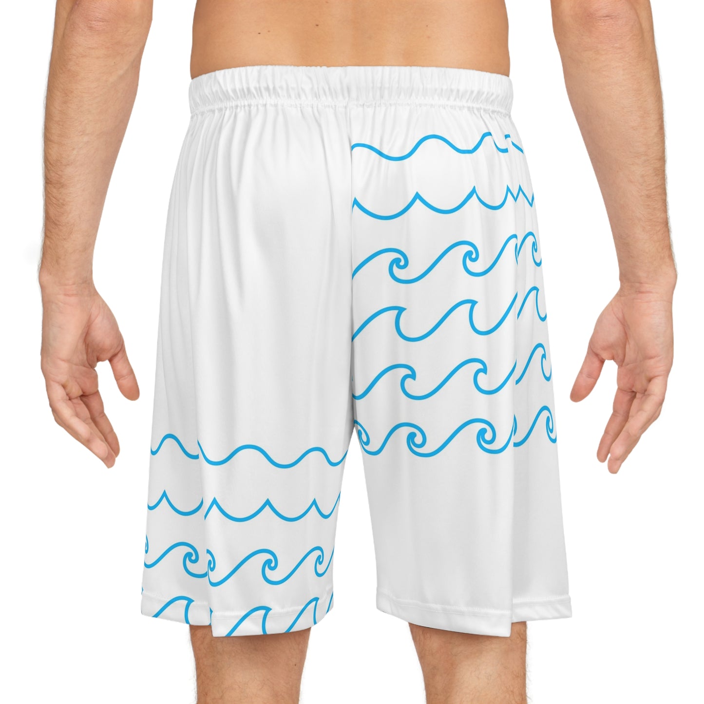 Basketball Shorts — 'Situation' Wave Print AOP Athletic Shorts