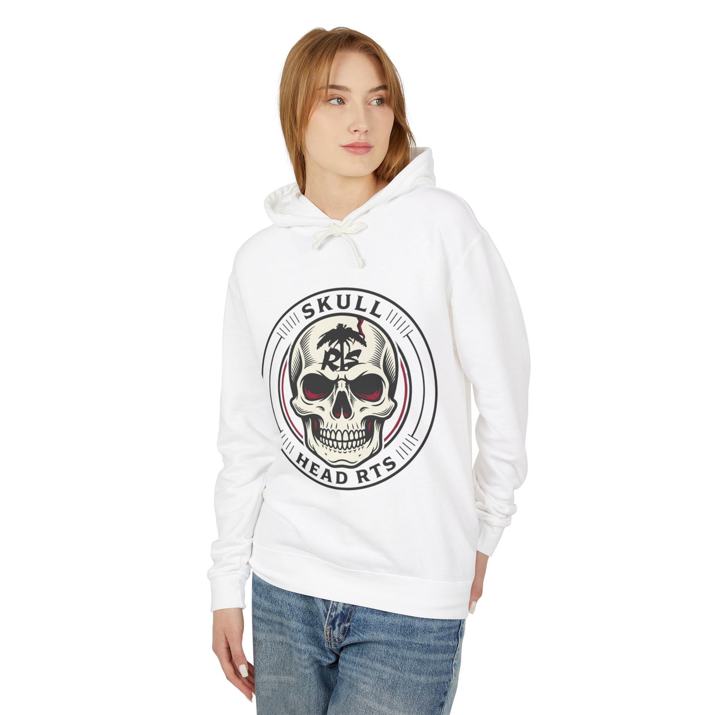 Skull Head Rts Graphic Hoodie — Vintage Skull Logo Pullover