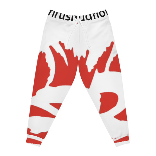Bold Pattern Athletic Joggers, Stylish Sports Pants, Workout Trousers, Unisex Lounge Wear, Comfortable Activewear