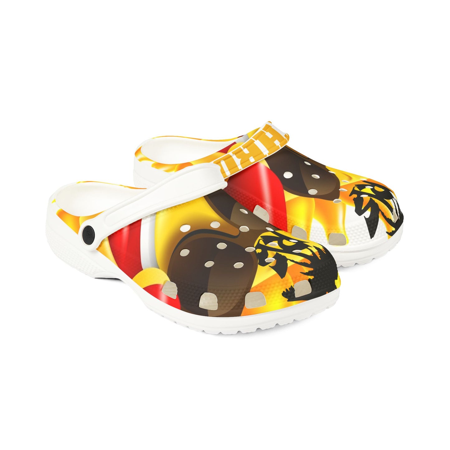 Vibrant AOP EVA Foam Rubber Shoes, Fun Summer Footwear, Beachwear, Casual Slip-Ons, Colorful Garden Clogs, Trending Accessories