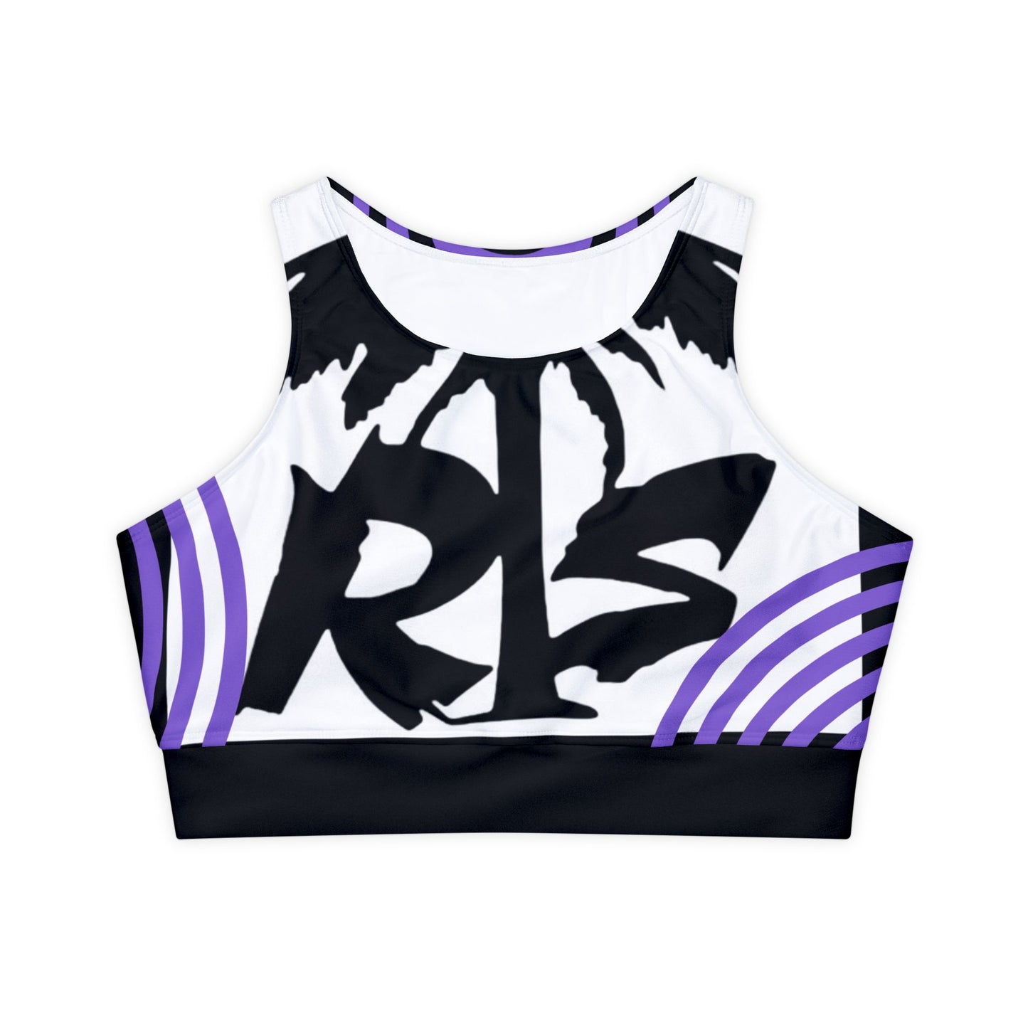 Fully Lined, Padded Sports Bra (AOP)