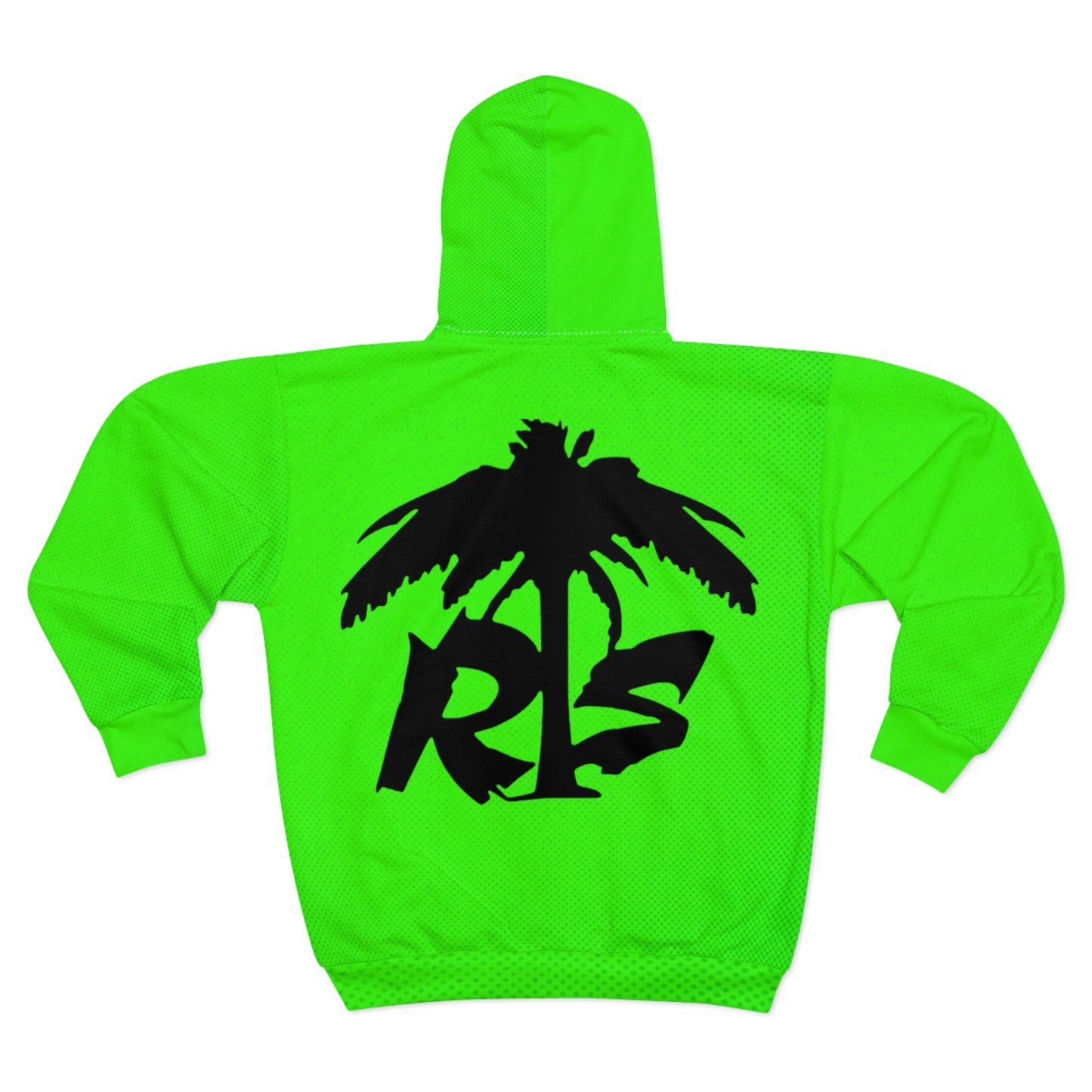 Neon Palm Zip Hoodie — RLS Graphic Zip-Up