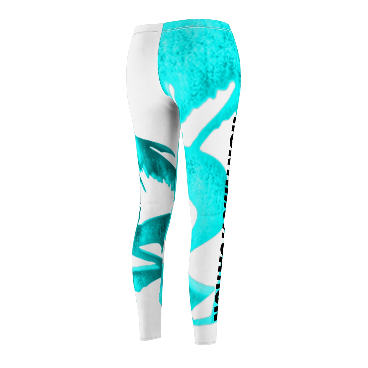 Turquoise Abstract Skull Leggings – Women's Graphic Activewear