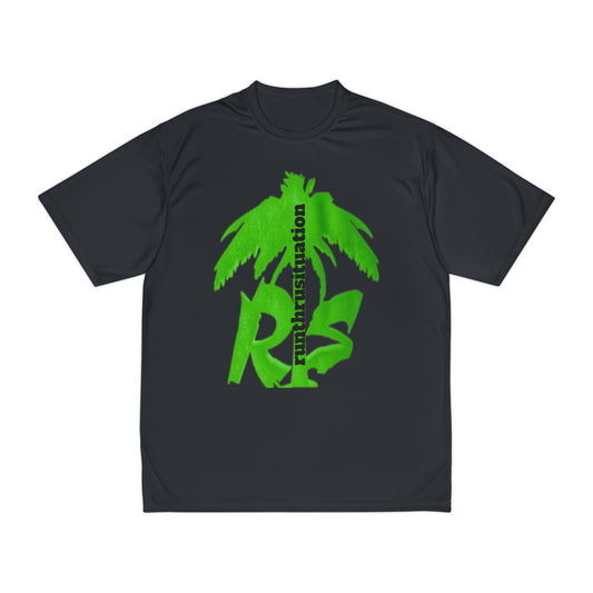 Men's Performance T-Shirt with Palm Tree Design - Fitness Shirt, Workout Tee, Casual Sportswear, Summer Apparel, Eco-Friendly Activewear